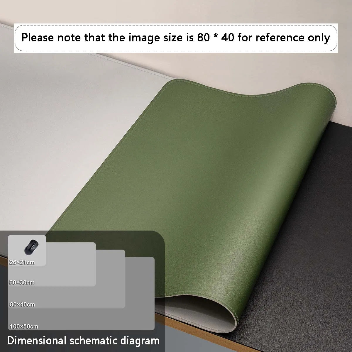 AIPHY Large PU Leather Desk Mat — Waterproof Desktop Protector for Office and Gaming