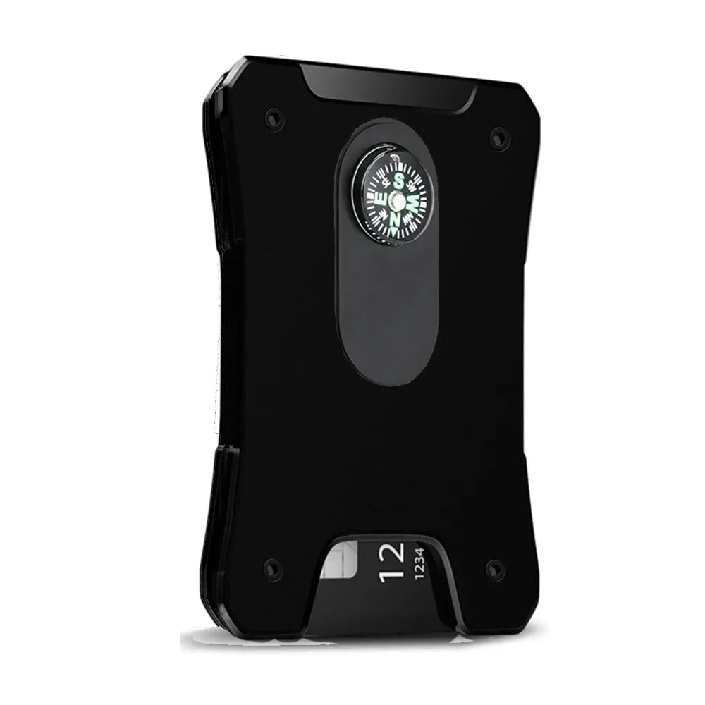 FUNTINGTREE Metal Minimalist Wallet — Slim RFID Blocking Money Clip
