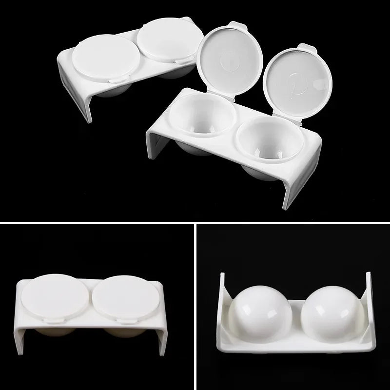 Art lalic Twin Cup Dappen Dish — Dual Compartment Nail Art Pigment Holder