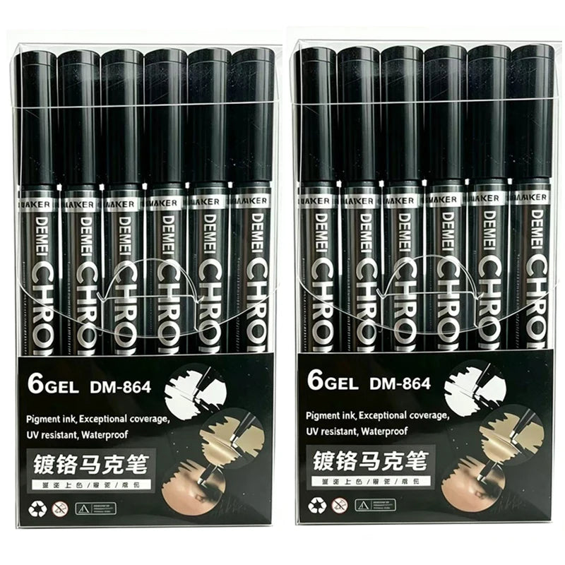 Mirror Marker Pens — High Gloss Reflective Paint for DIY Crafts