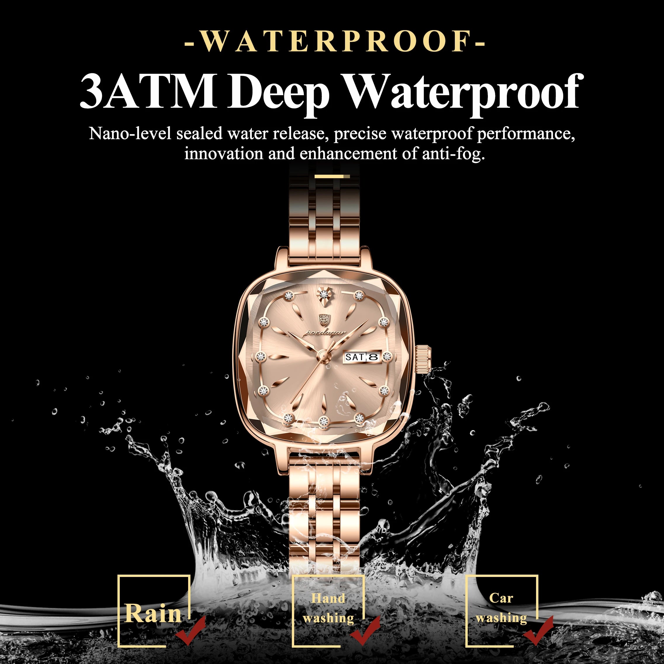 POEDAGAR Luxury Women's Watch — Elegant Stainless Steel Quartz Wristwatch