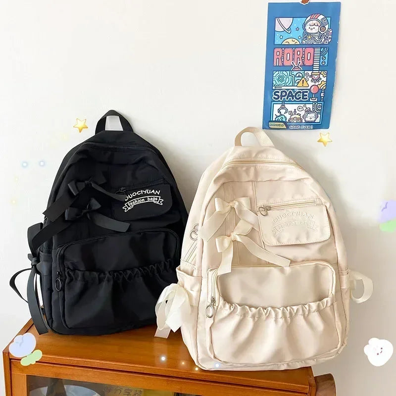 SMHXIANGQIANJIN Canvas Fashion Backpack — Stylish School Bag for Teen Girls