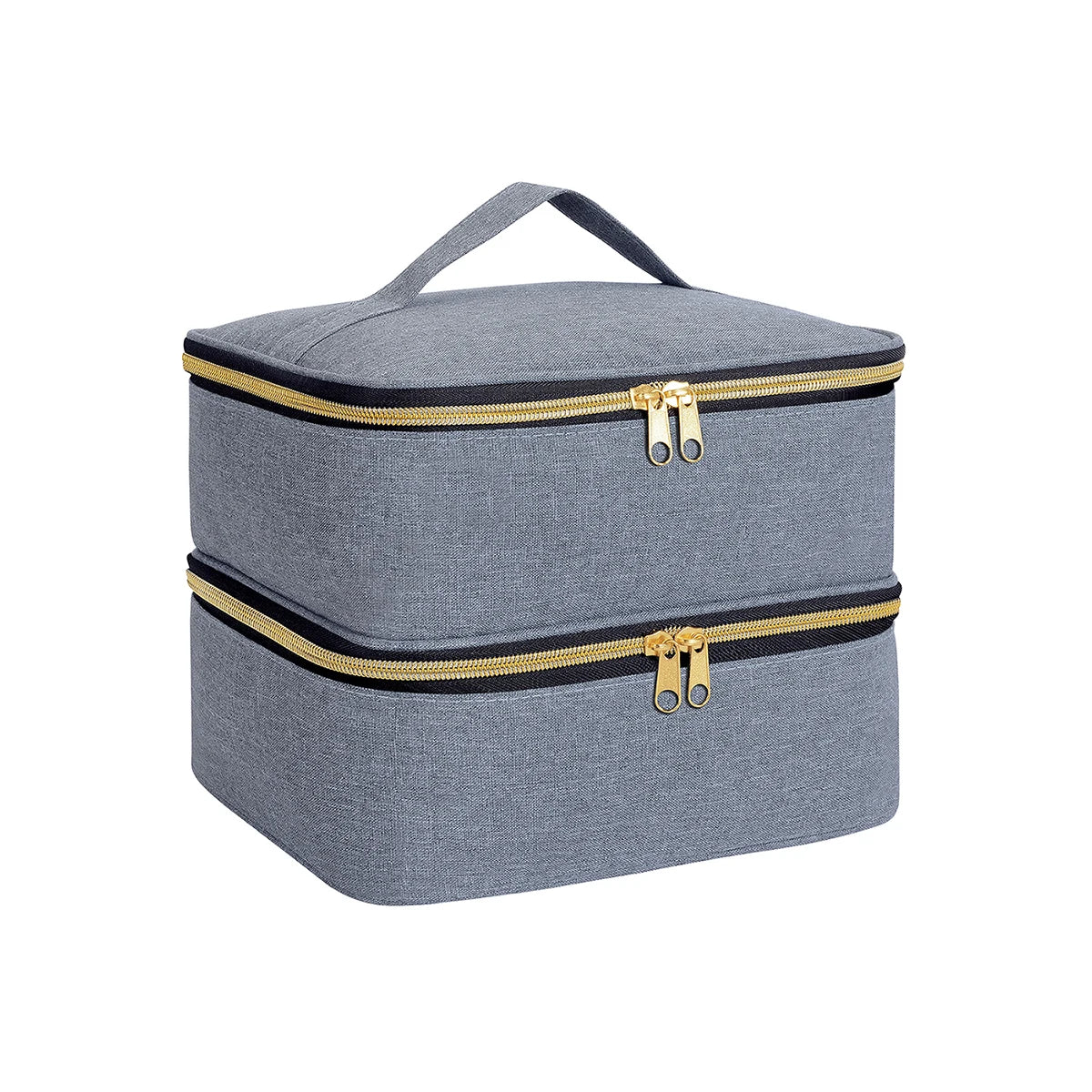 Double Layer Nail Polish Organizer — Portable Cosmetic Tote Bag