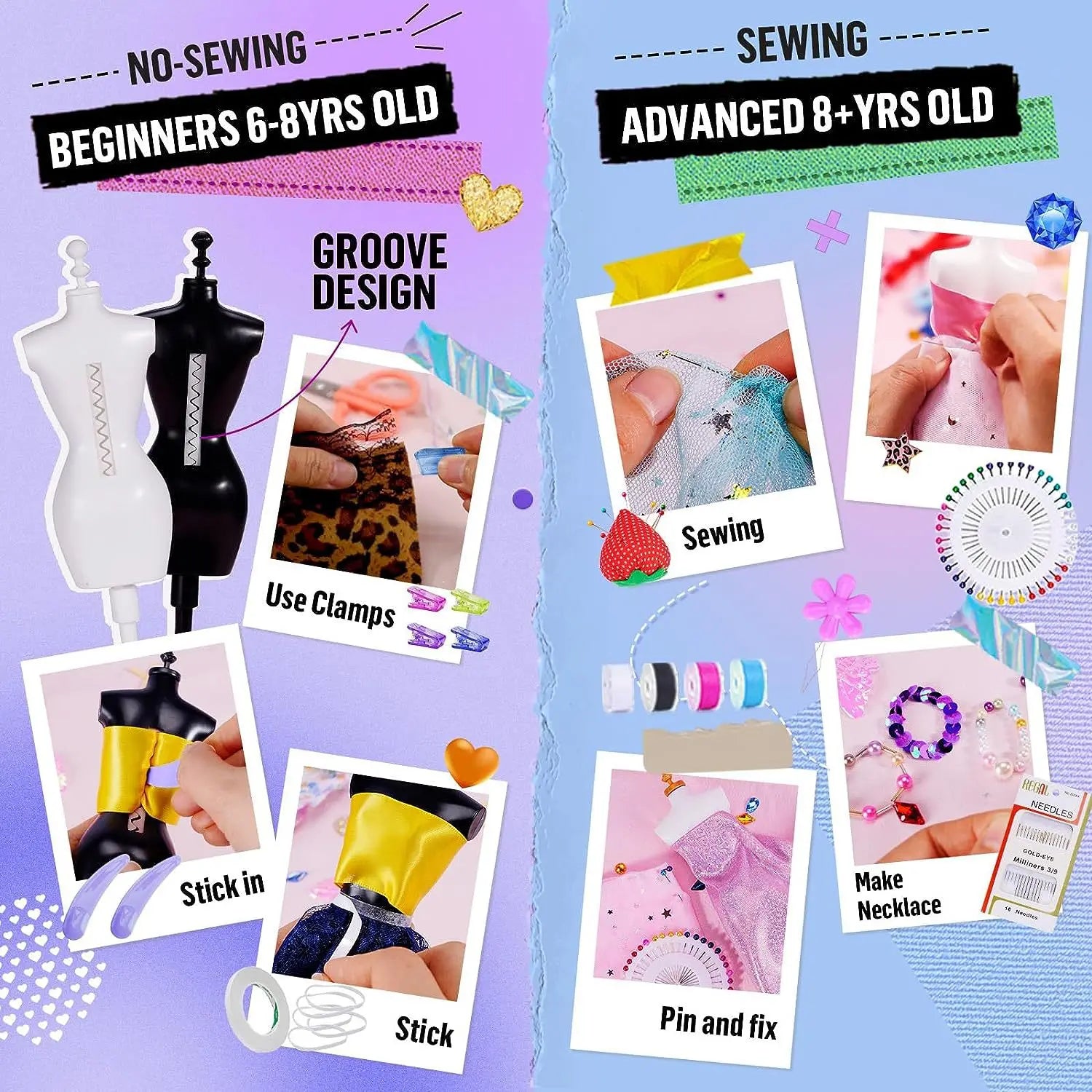 DIY Doll Clothes Craft Kit — Creative Handmade Fashion Set for Kids