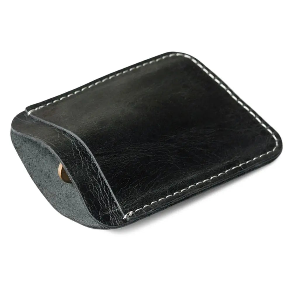 Genuine Leather Money Clip — Slim Minimalist Wallet with Card Slot