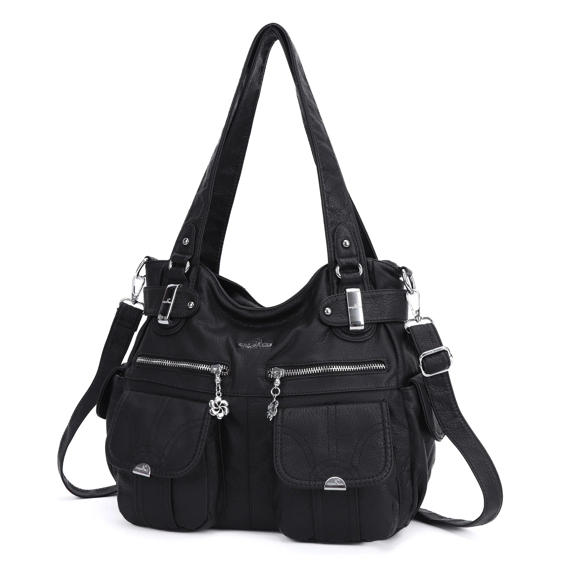 Venn Angel Women's Large Shoulder Bag — Versatile PU Leather Hobo Handbag