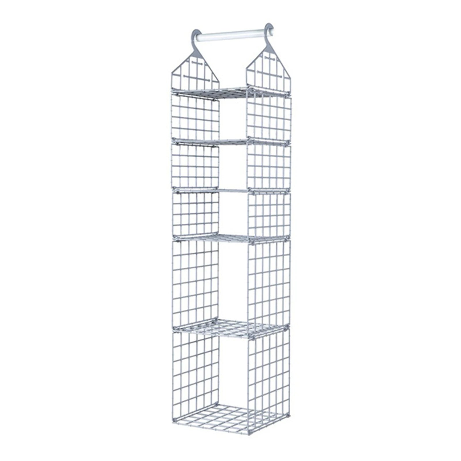 Aihogard Foldable Hanging Closet Organiser — Multi-Tier Wardrobe Storage Basket