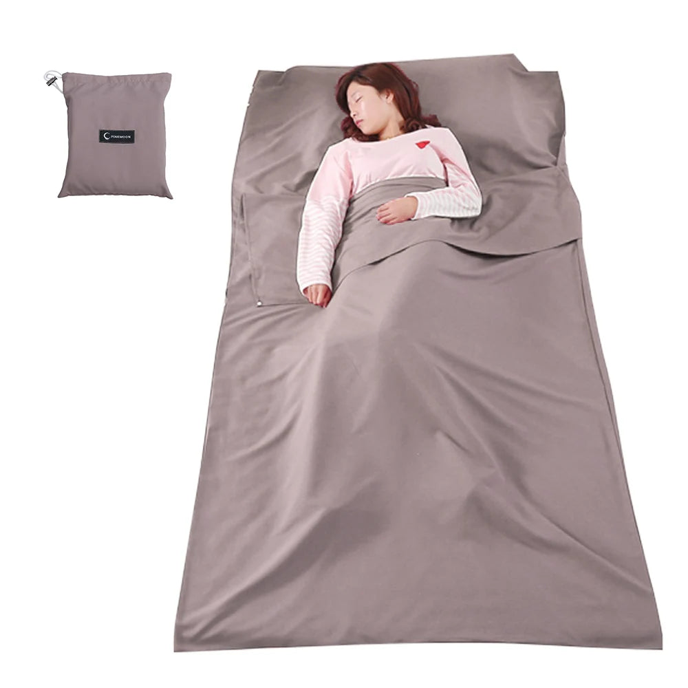 Lightweight Sleeping Bag Liner — Breathable Travel Sheet for Camping
