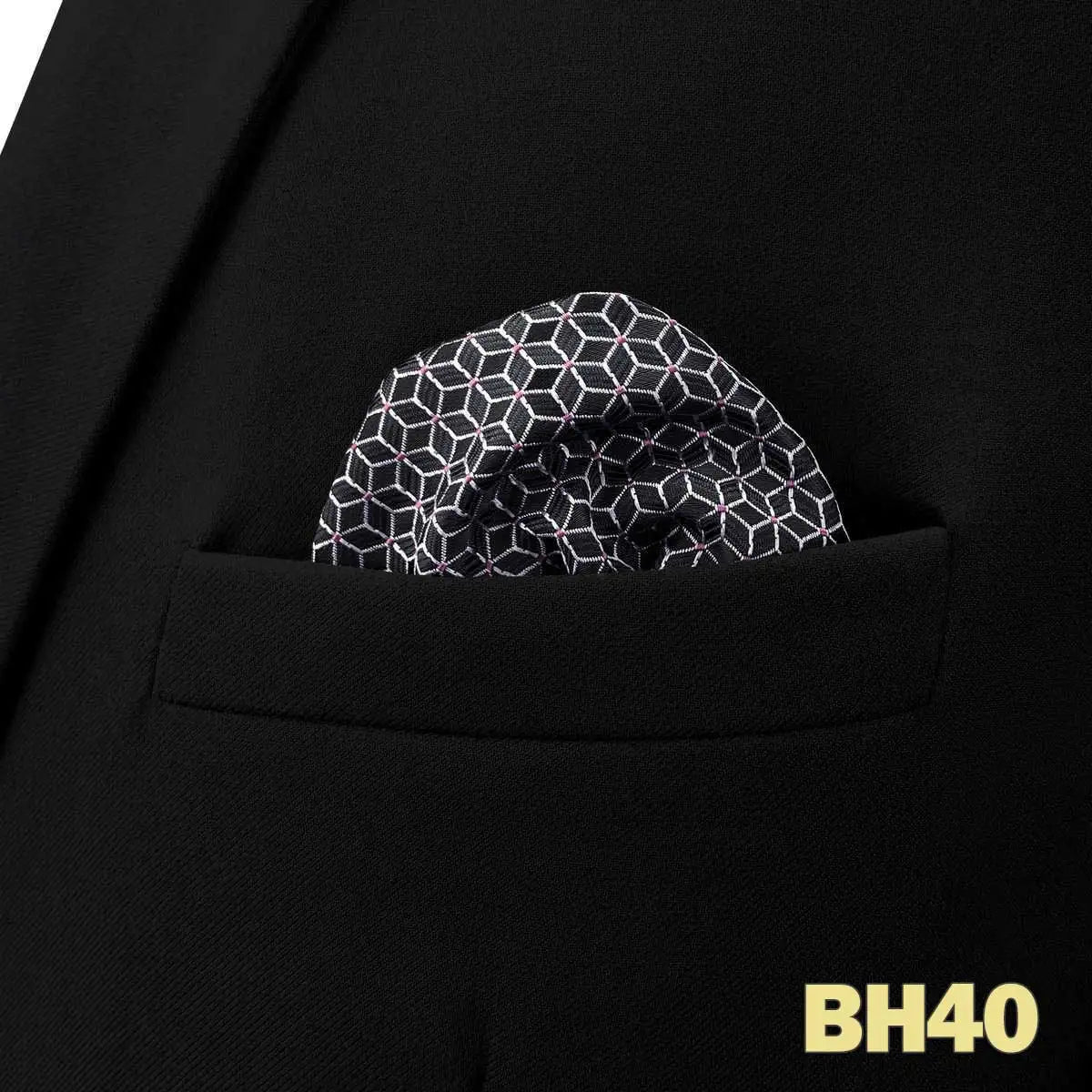 shlax&wing Men's Paisley Pocket Square — Elegant Microfiber Handkerchief for Suits