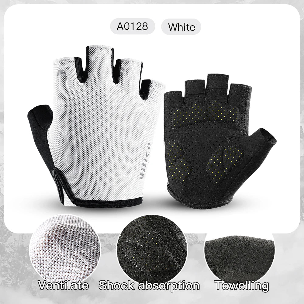 Fezrgea Half Finger Cycling Gloves — Breathable Anti-Slip Sports Mittens