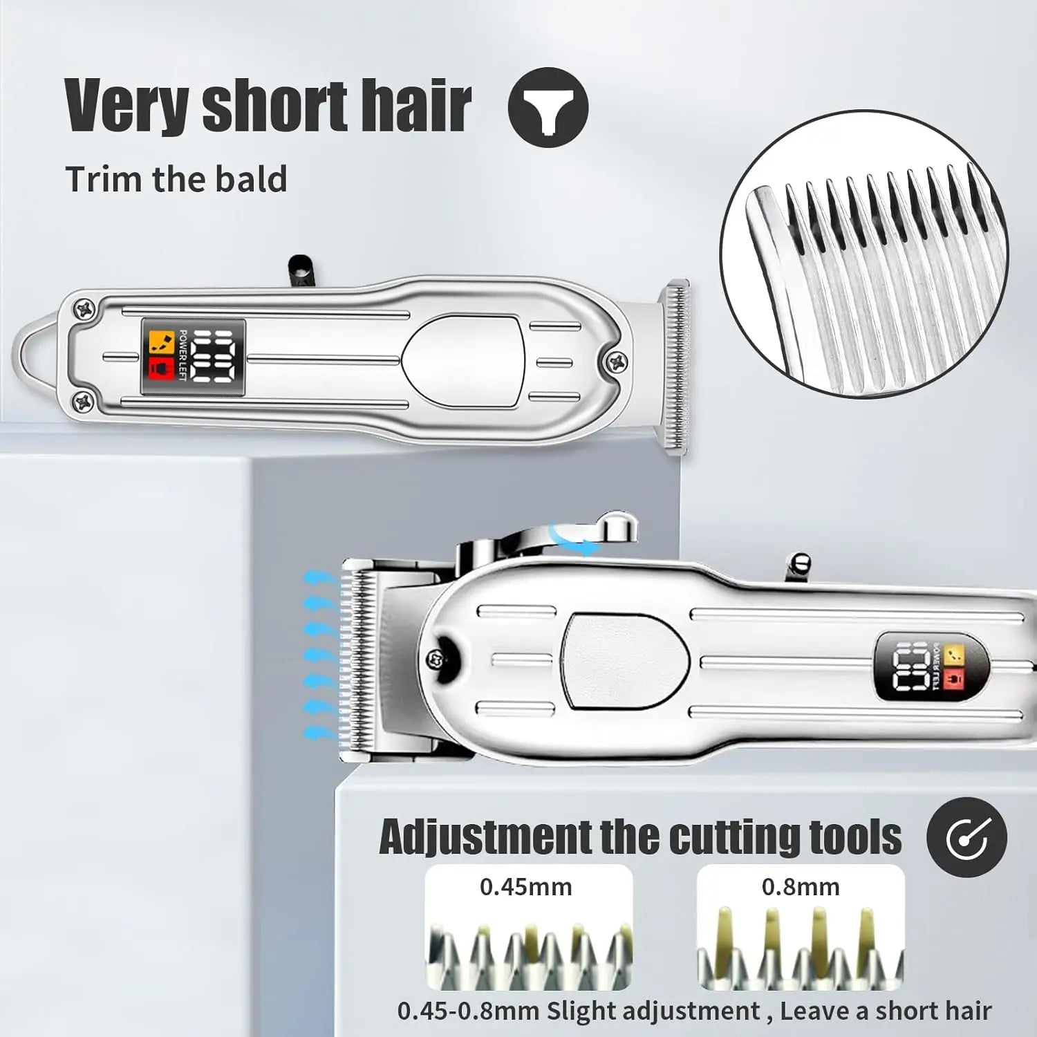 Edieu Professional Electric Hair Clippers — Cordless Trimmer Set for Men