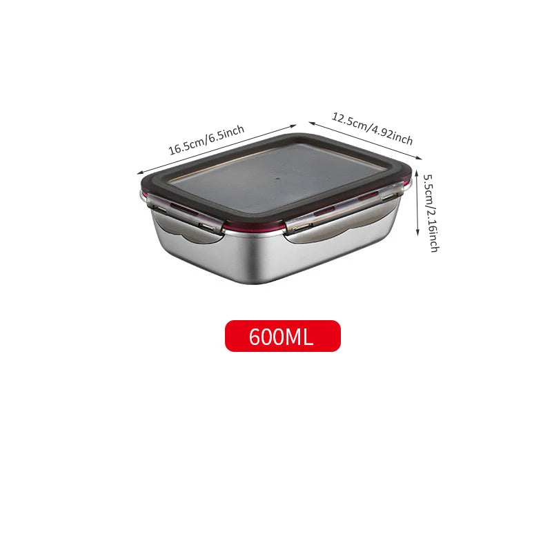 Stainless Steel Bento Box — Leakproof Food Storage Container