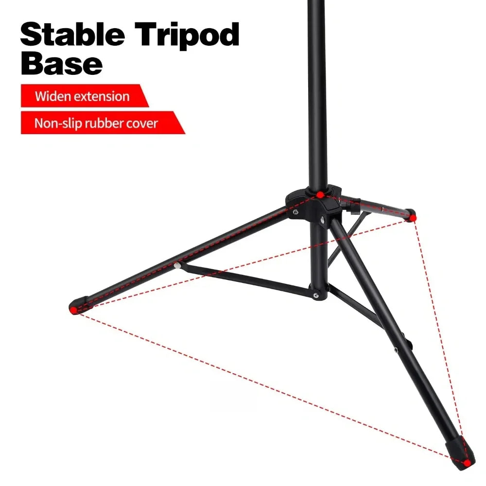 Adjustable Sheet Music Stand — Portable Foldable Book Holder with Carrying Bag
