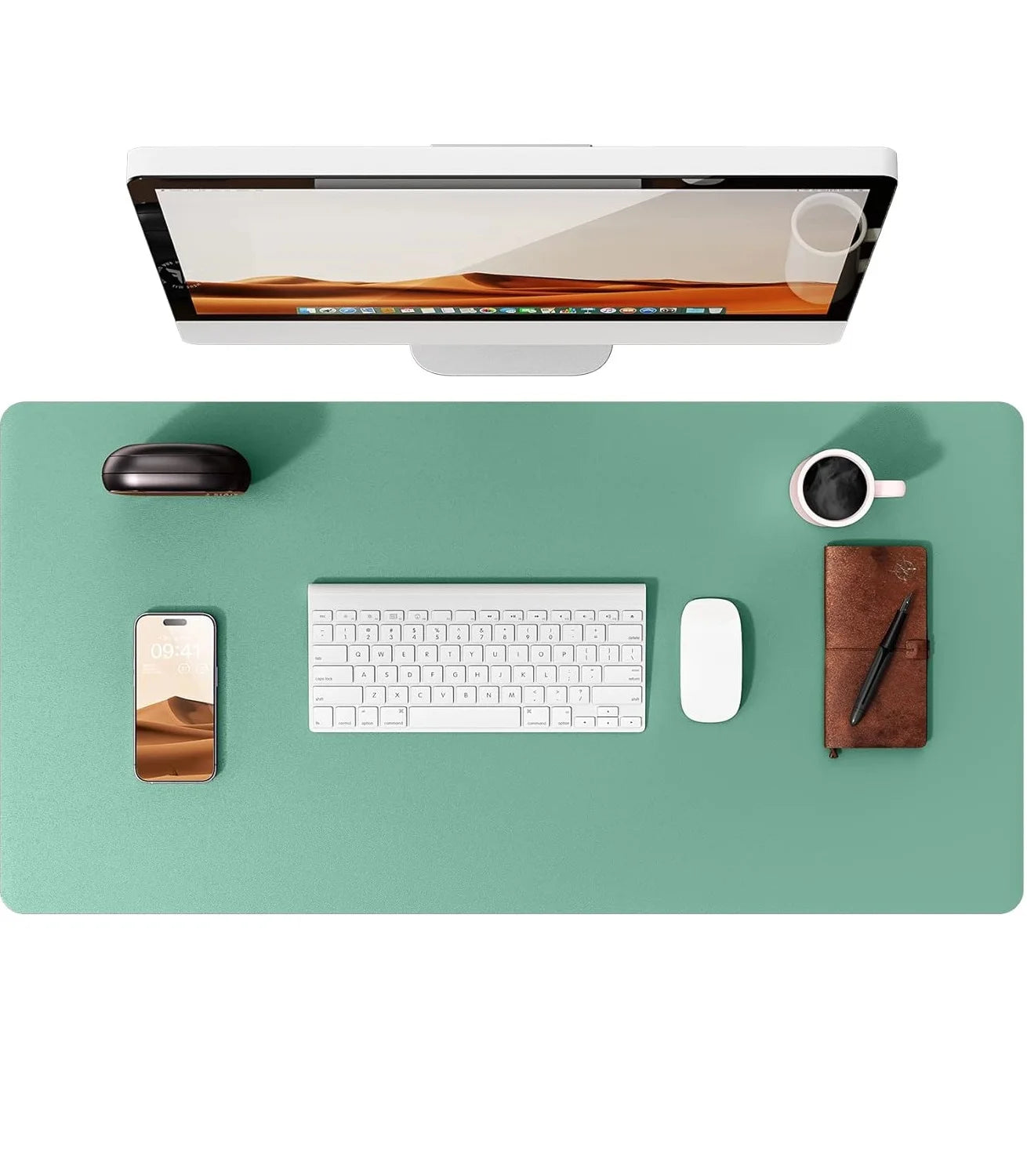 YSAGi Leather Desk Mat — Large Waterproof Mouse Pad & Desk Protector