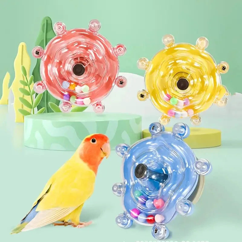 Interactive Rotating Bird Toy — Treat Dispenser for Mental Stimulation