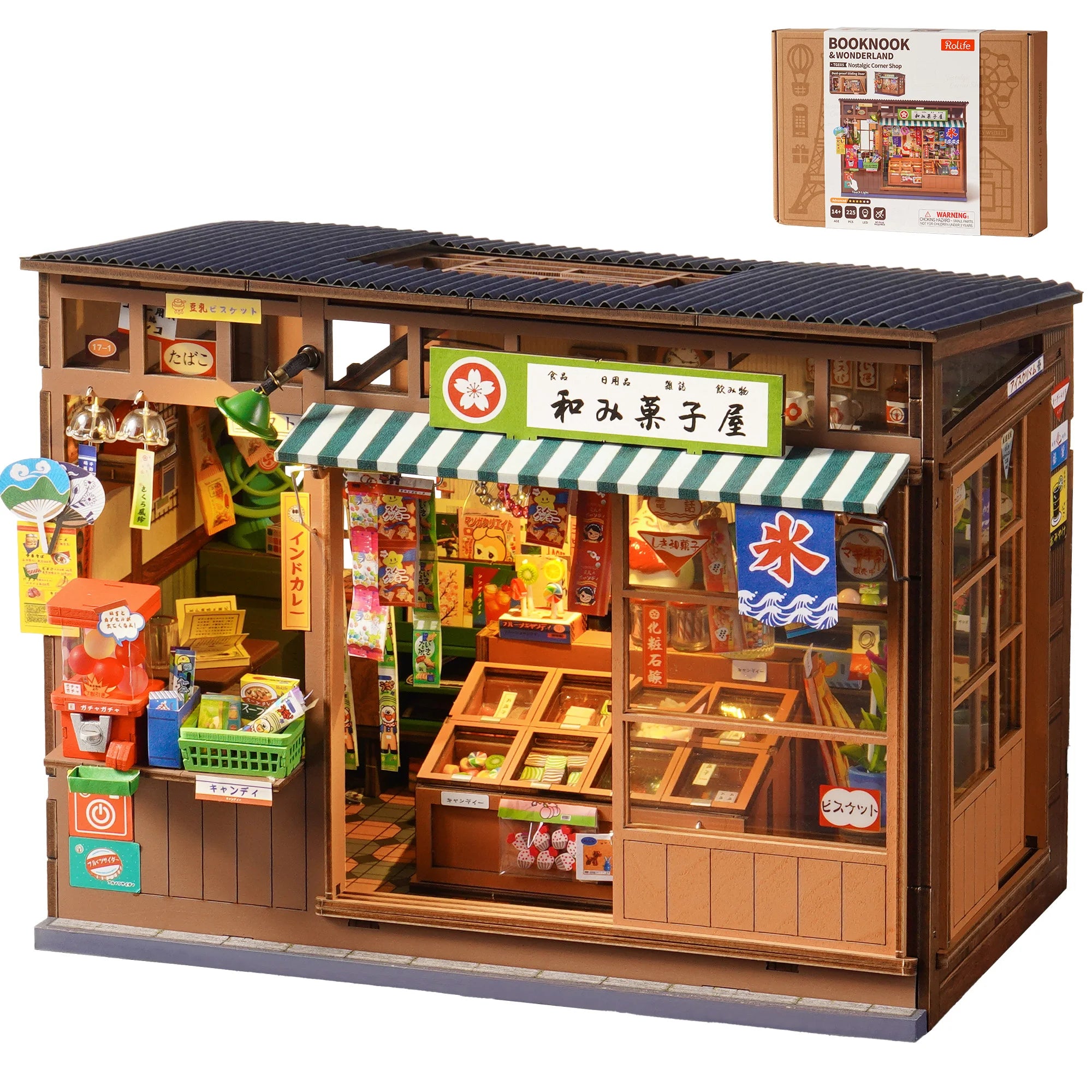 Rolife DIY Book Nook Kit — Nostalgic Japanese Corner Shop 3D Puzzle