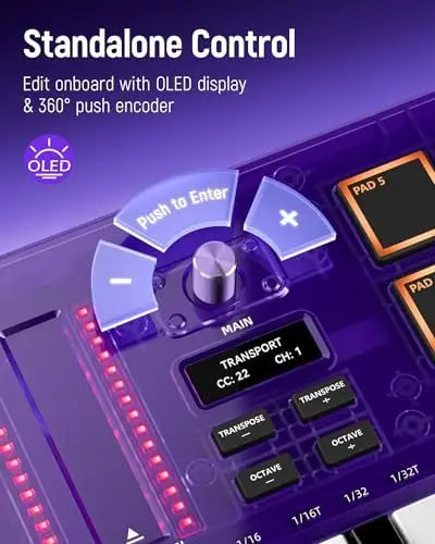 Synido Tempokey K25 MIDI Keyboard Controller — Compact Beat Maker for Music Production