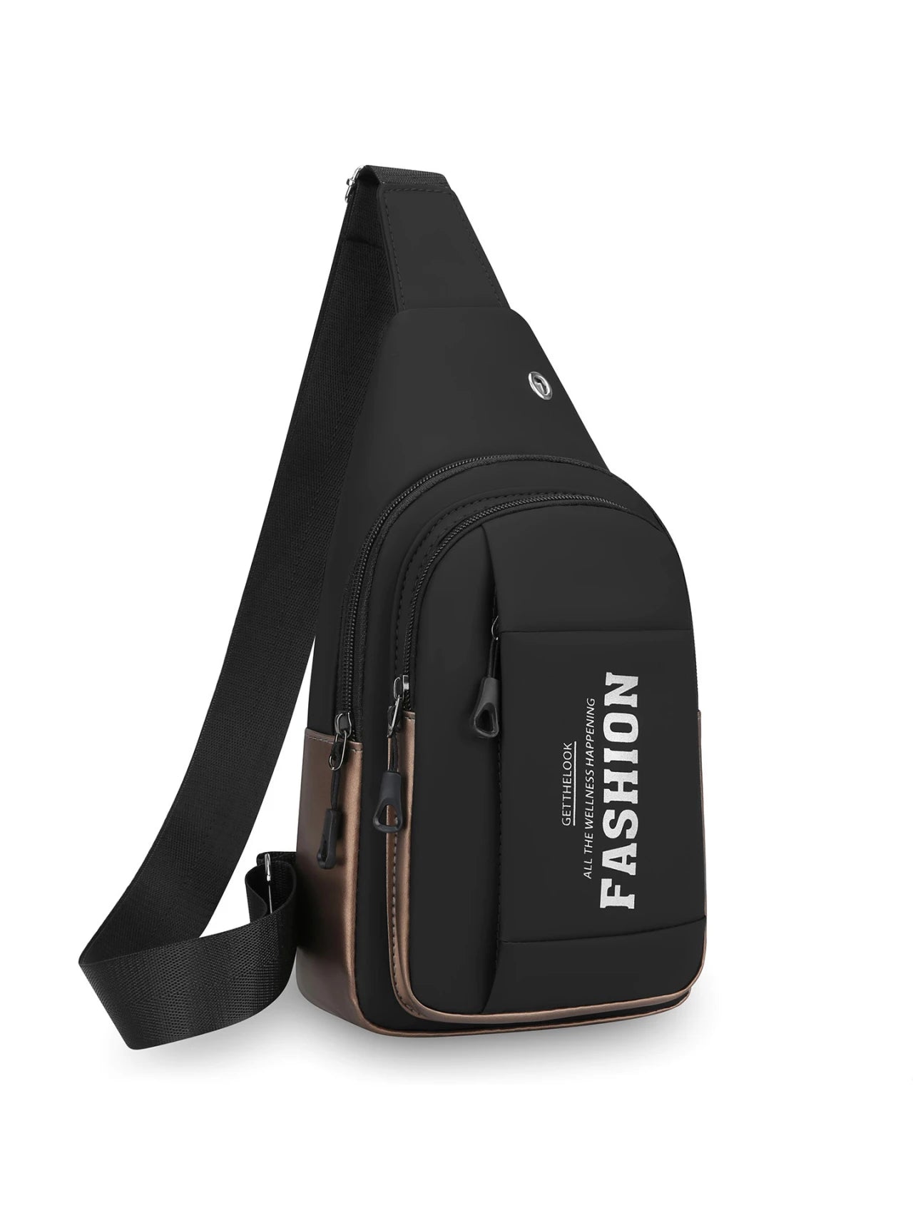 Splicing Style Sling Chest Bag — Lightweight Multi-Pocket Crossbody Pack