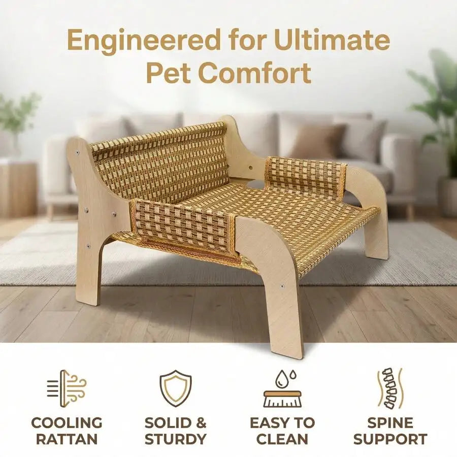 Sofa Style Cat Lounge Chair — 2-in-1 Bed and Sisal Scratching Pad