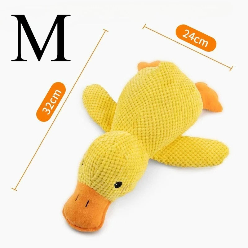 XMSJ Duck Plush Dog Toy — Durable Squeaky Chew Toy for Teeth Relief