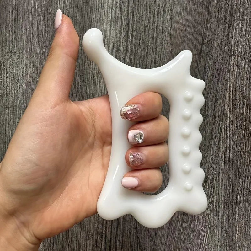 Ergonomic Handheld Gua Sha Board — Versatile Face and Body Massager