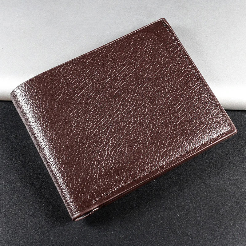 ZTBBAO Genuine Leather Men's Wallet — Slim Bifold Design for Daily Use