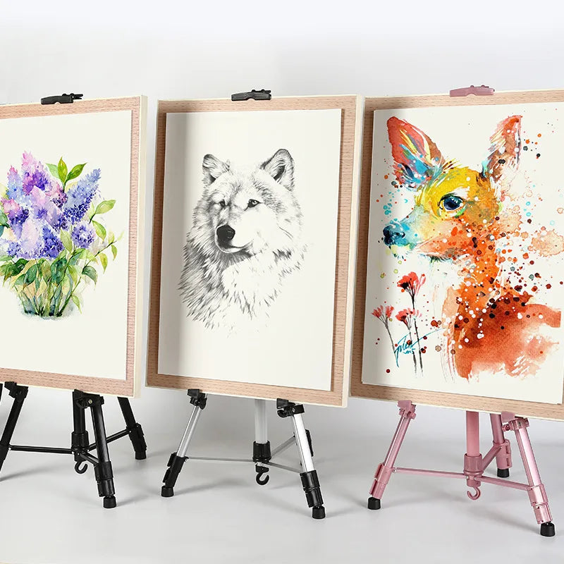 Tegcame Portable Metal Sketch Easel — Adjustable Folding Stand for Artists