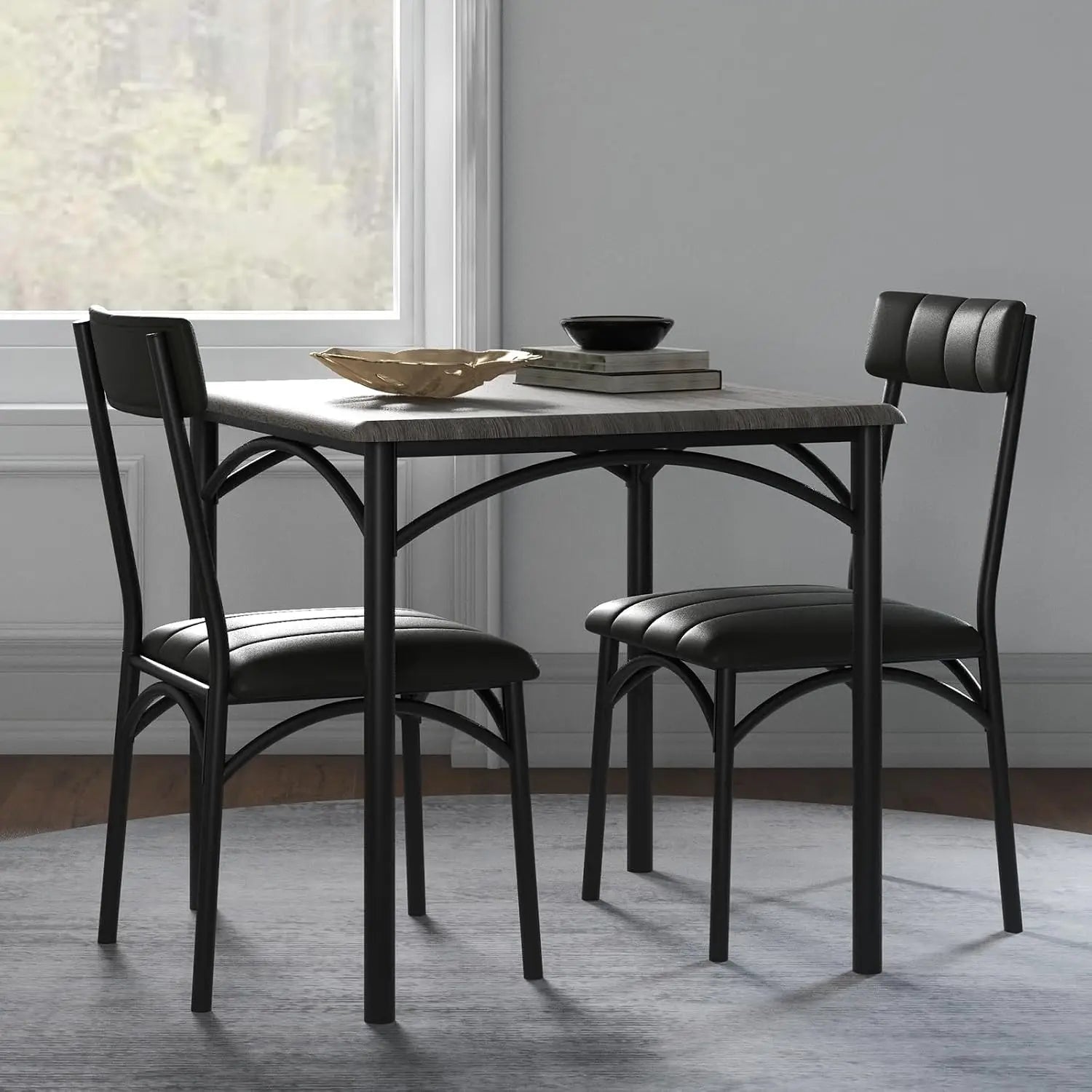 Garvee Square Dining Table Set — Modern Compact Furniture for Small Spaces