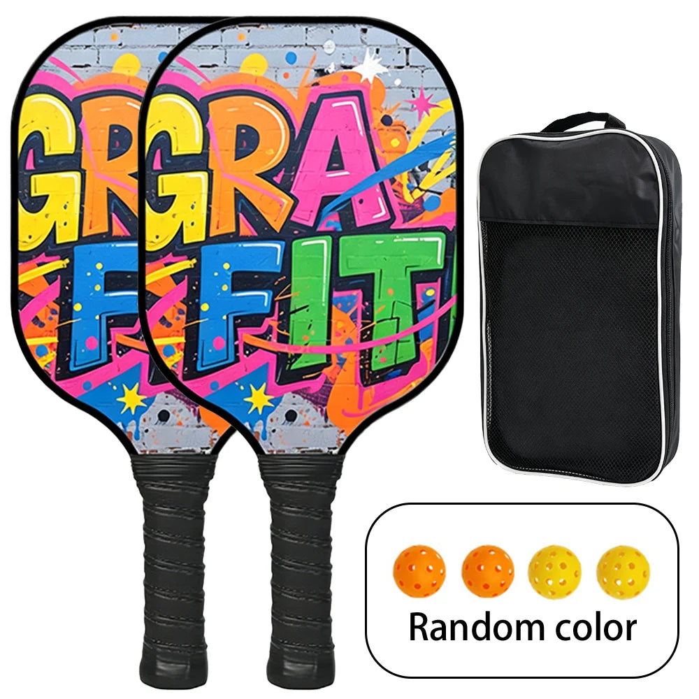 Pickleball Paddle Complete Set — Beginner Training Kit with 2 Rackets & 4 Balls