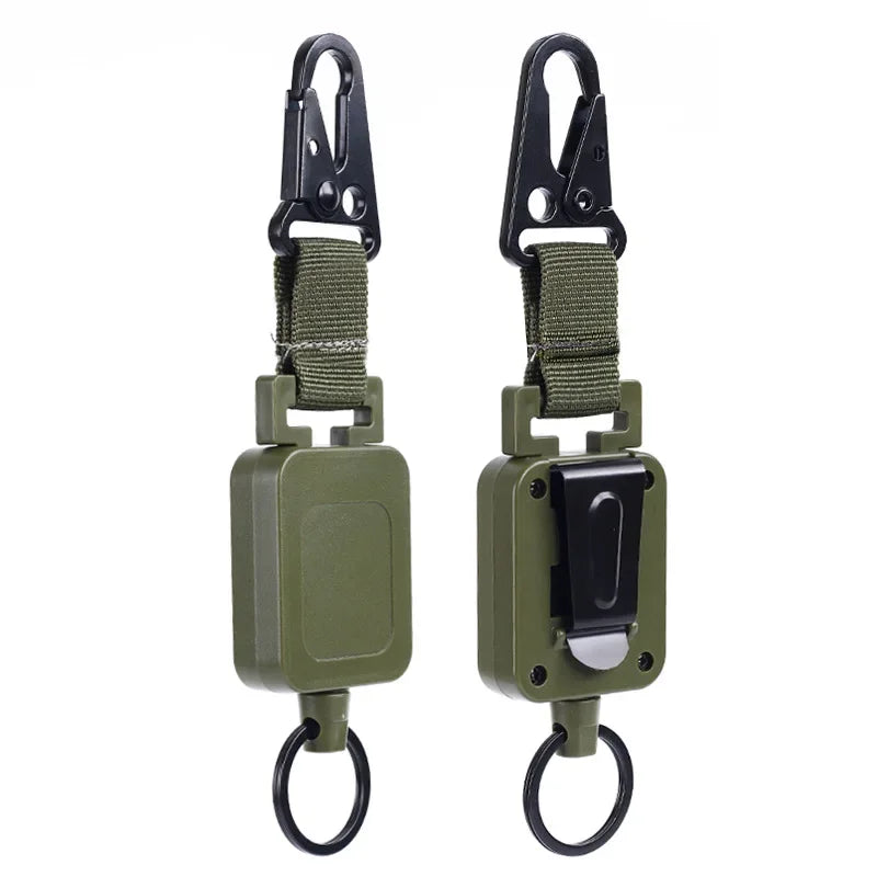 Retractable Badge Reel — Multi-Purpose Tactical Hook & Key Tether