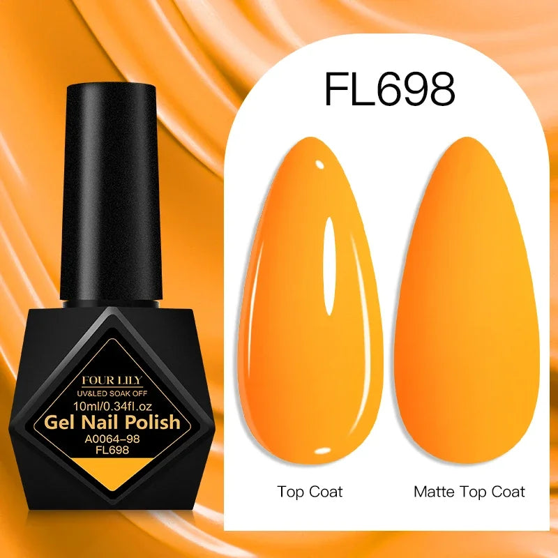 Four Lily Gel Nail Polish — Long Lasting Semi-Permanent Manicure Set