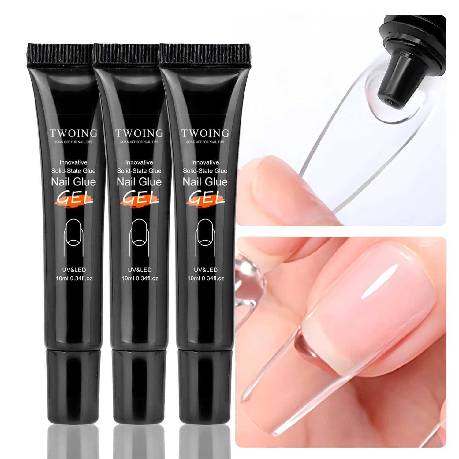 TWOING Solid Nail Glue — Long Lasting Adhesive for Press On Nails