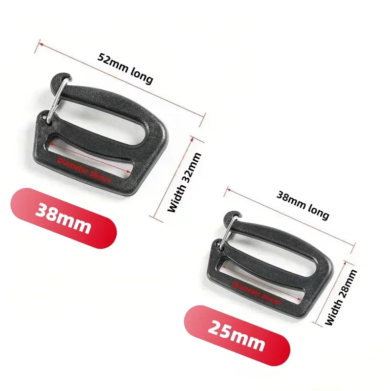 G Hook Webbing Buckles — Durable Plastic Adjuster for Bags and Belts