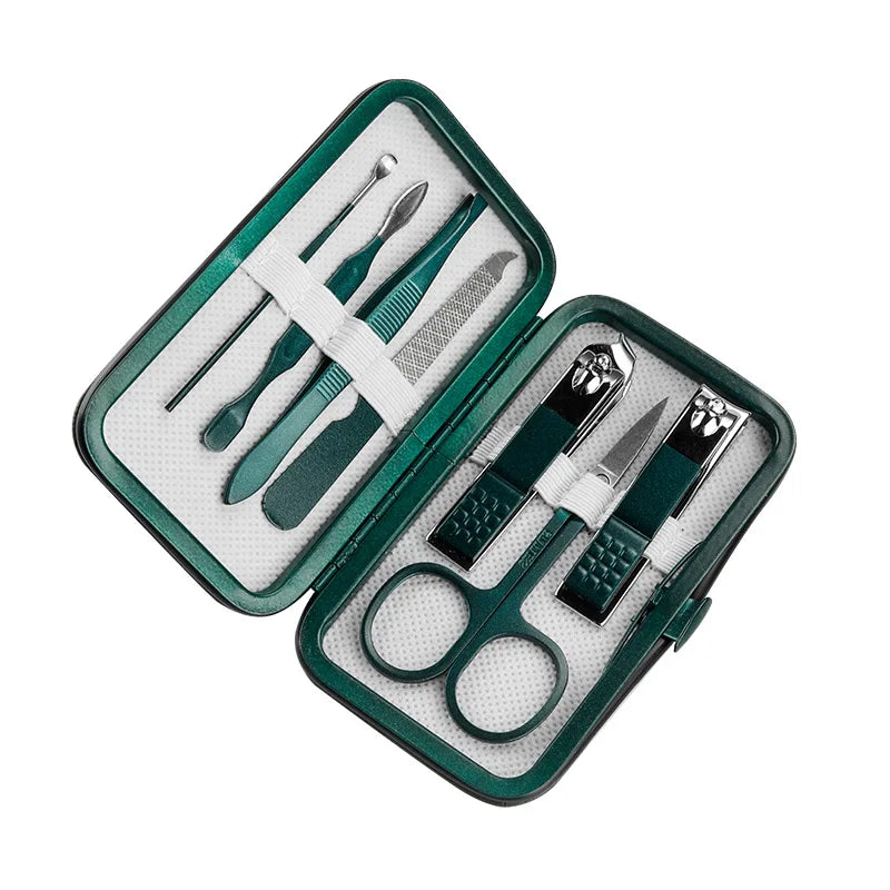Professional 19-Piece Manicure Set — Stainless Steel Grooming Kit with Case