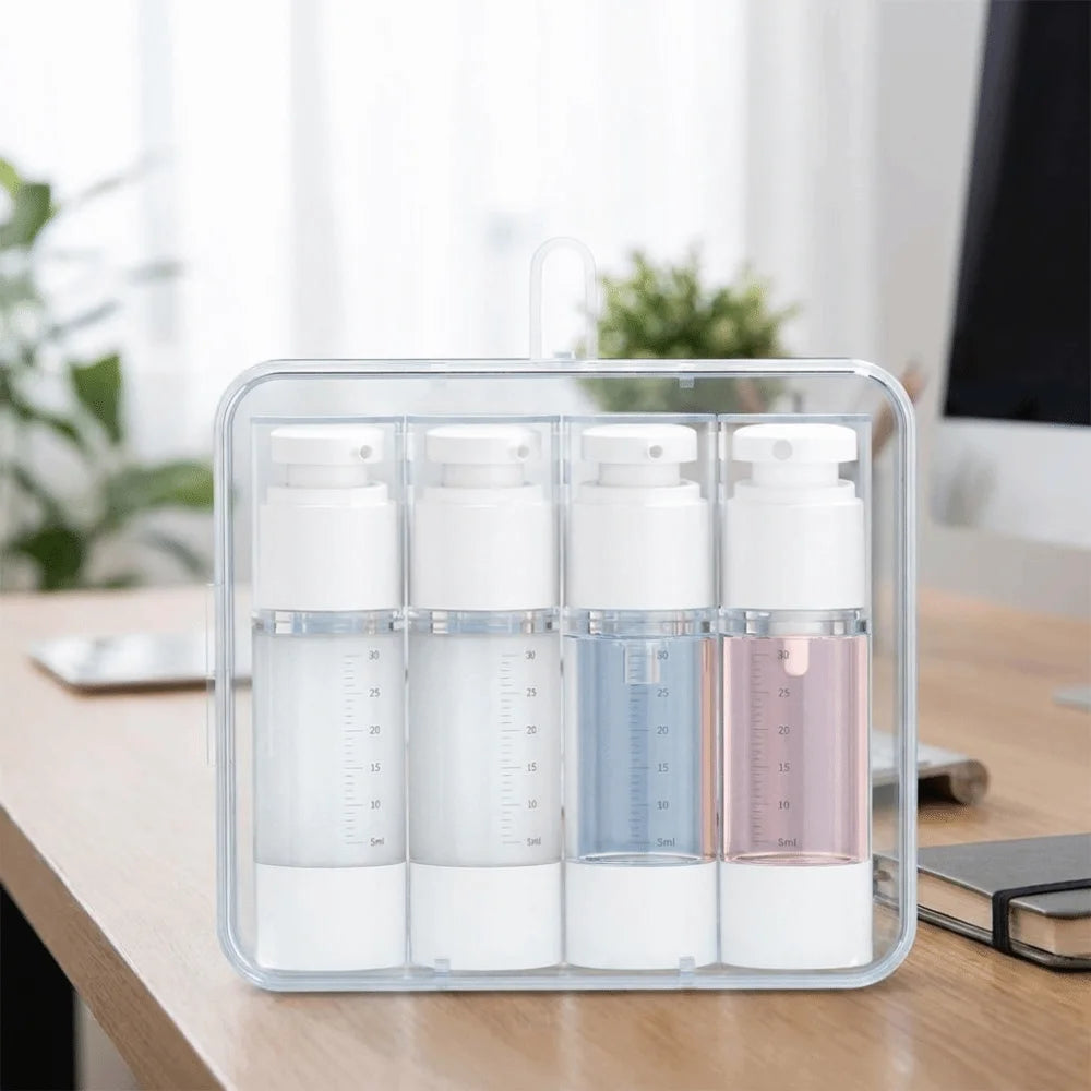 Transparent Travel Refillable Bottle Set — Leak Proof Portable Containers