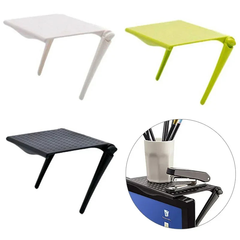 Adjustable Computer Monitor Riser — Ergonomic Desktop Stand with Storage Shelf