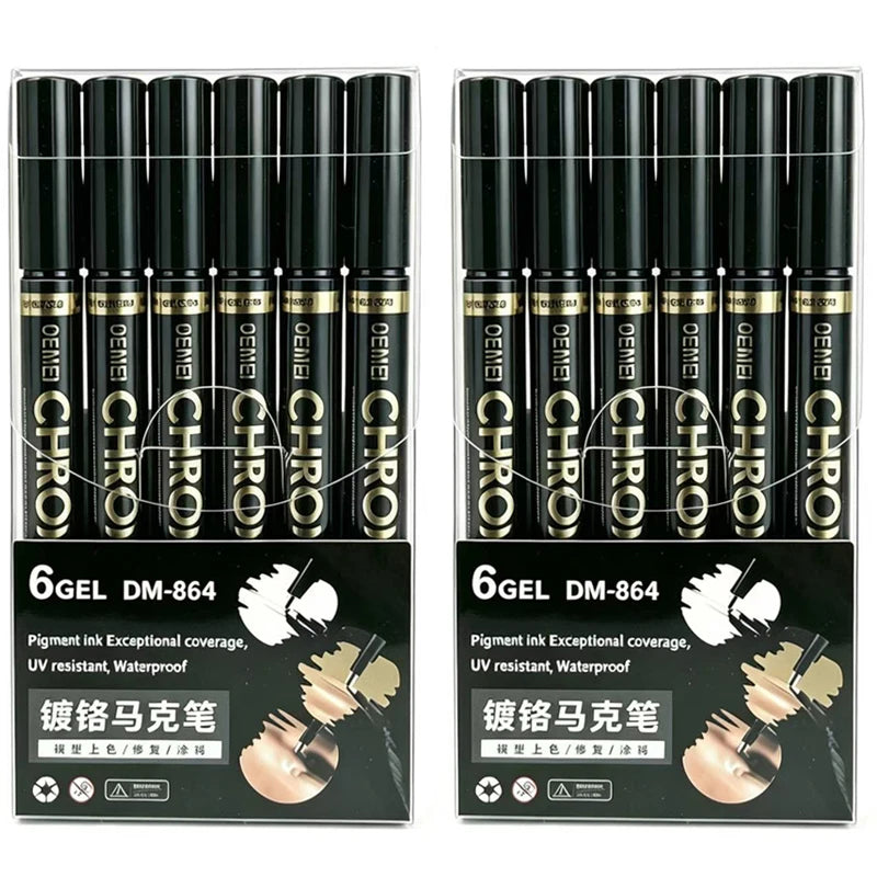 Mirror Marker Pens — High Gloss Reflective Paint for DIY Crafts