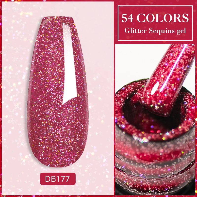 Mtssii Reflective Glitter Gel Nail Polish — Sparkling Holographic Effect