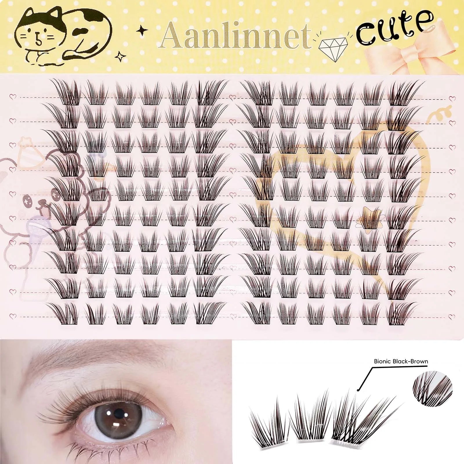 Anlinnet DIY False Eyelashes — Natural Length Reusable Individual Lashes