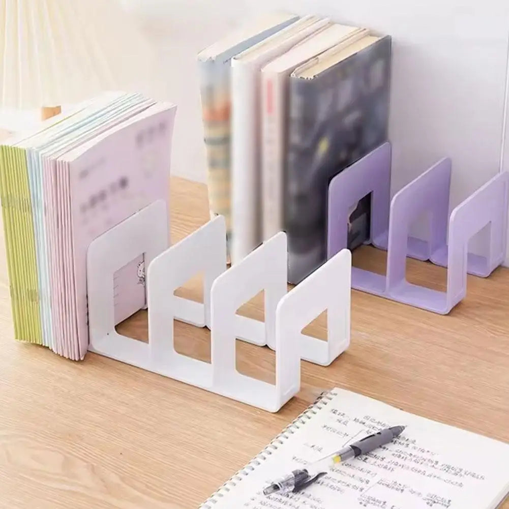 Desktop Bookend Organizer — Space-Saving Bookshelf Stand for Office and School