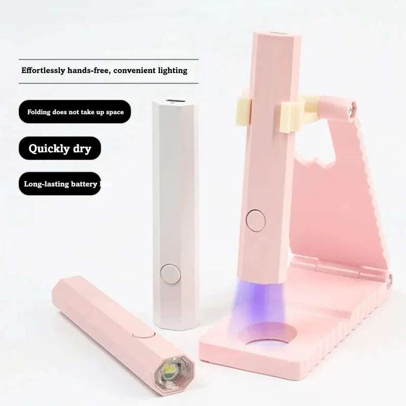 Portable Handheld UV LED Nail Lamp — USB Rechargeable Pen Shape Dryer