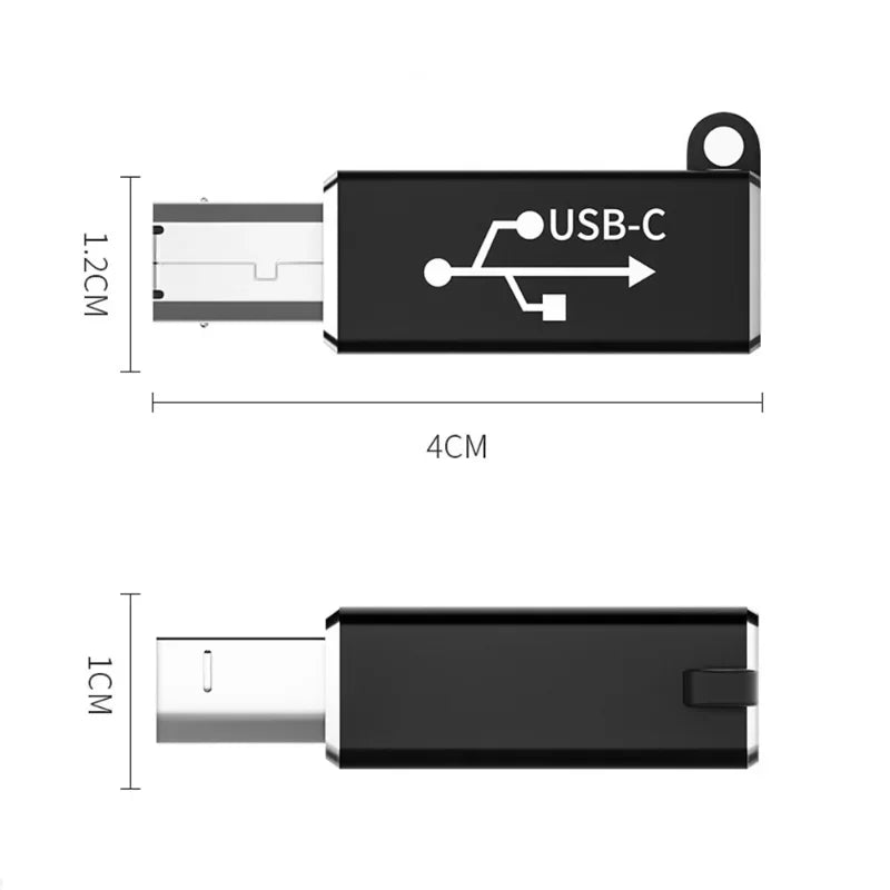 DUJU Type-C Female to USB-B Male Adapter — MIDI Controller Connector