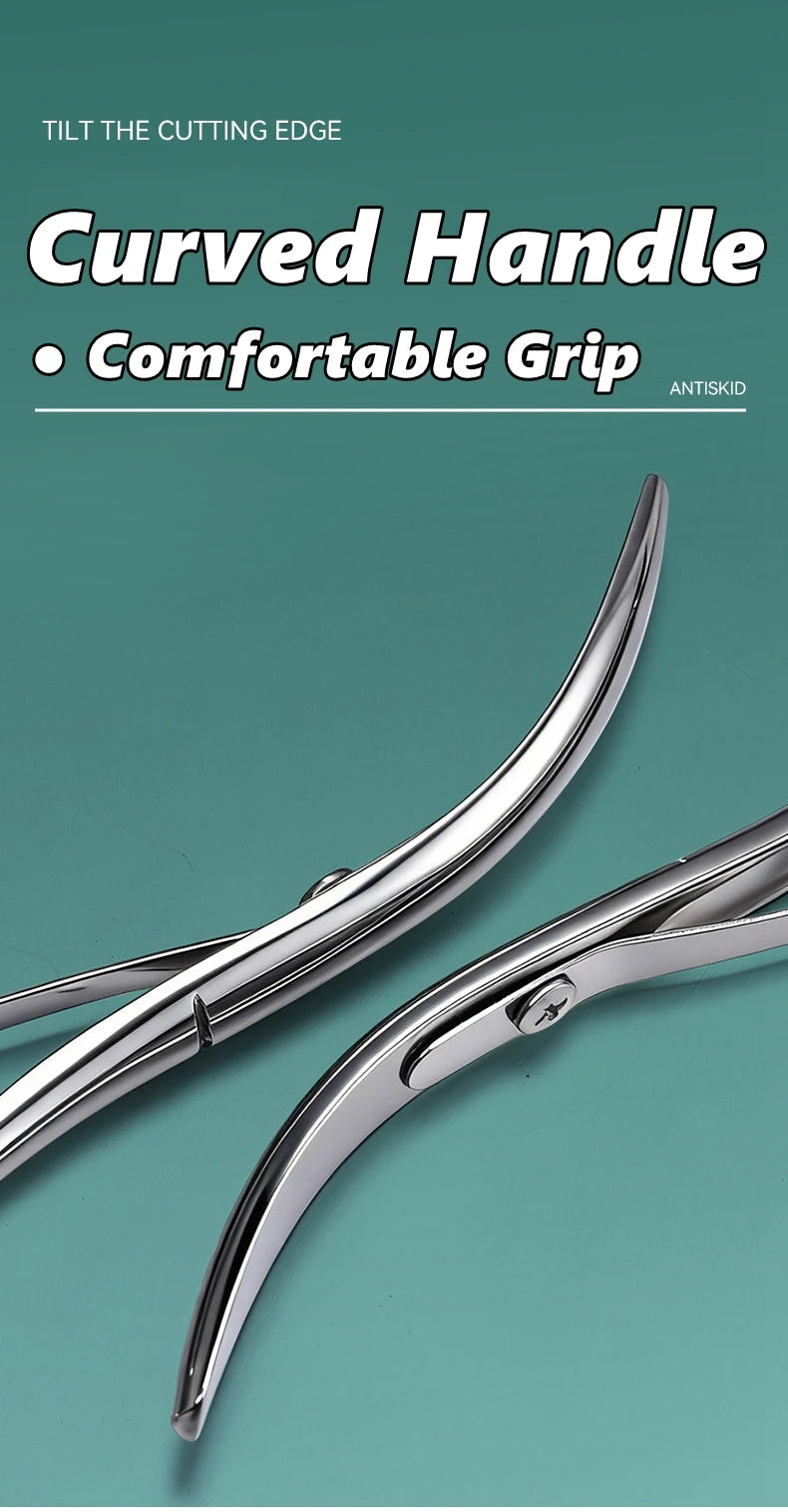 Stainless Steel Cuticle Nipper — Professional Manicure & Pedicure Trimmer