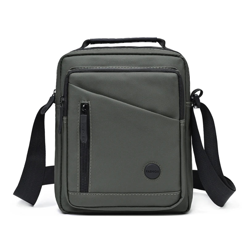 Oxford Cloth Messenger Bag — Compact Multi-Pocket Crossbody for Travel