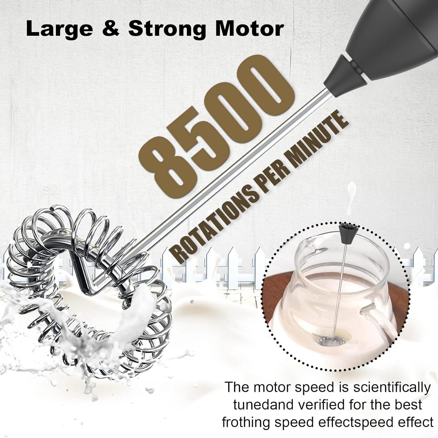 Rechargeable Electric Milk Frother — Handheld Automatic Foam Maker
