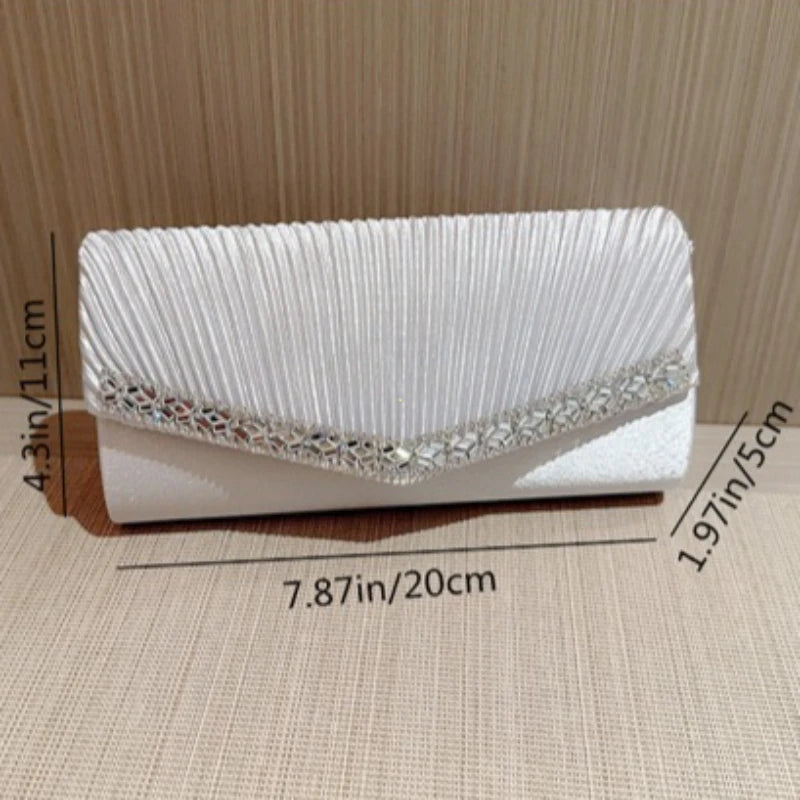 dawndesslo Elegant Evening Clutch — Sequined Party Handbag with Chain