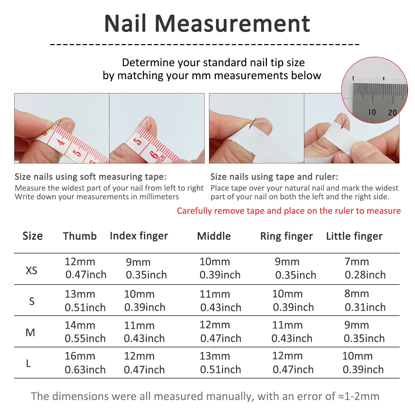 Qsezeny Press On Nails — French Almond Design
