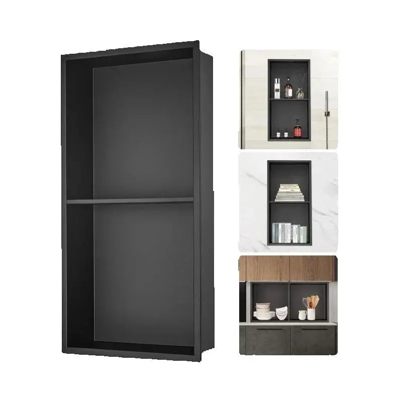 SucceBuy Stainless Steel Shower Niche — Recessed Double Shelf Storage