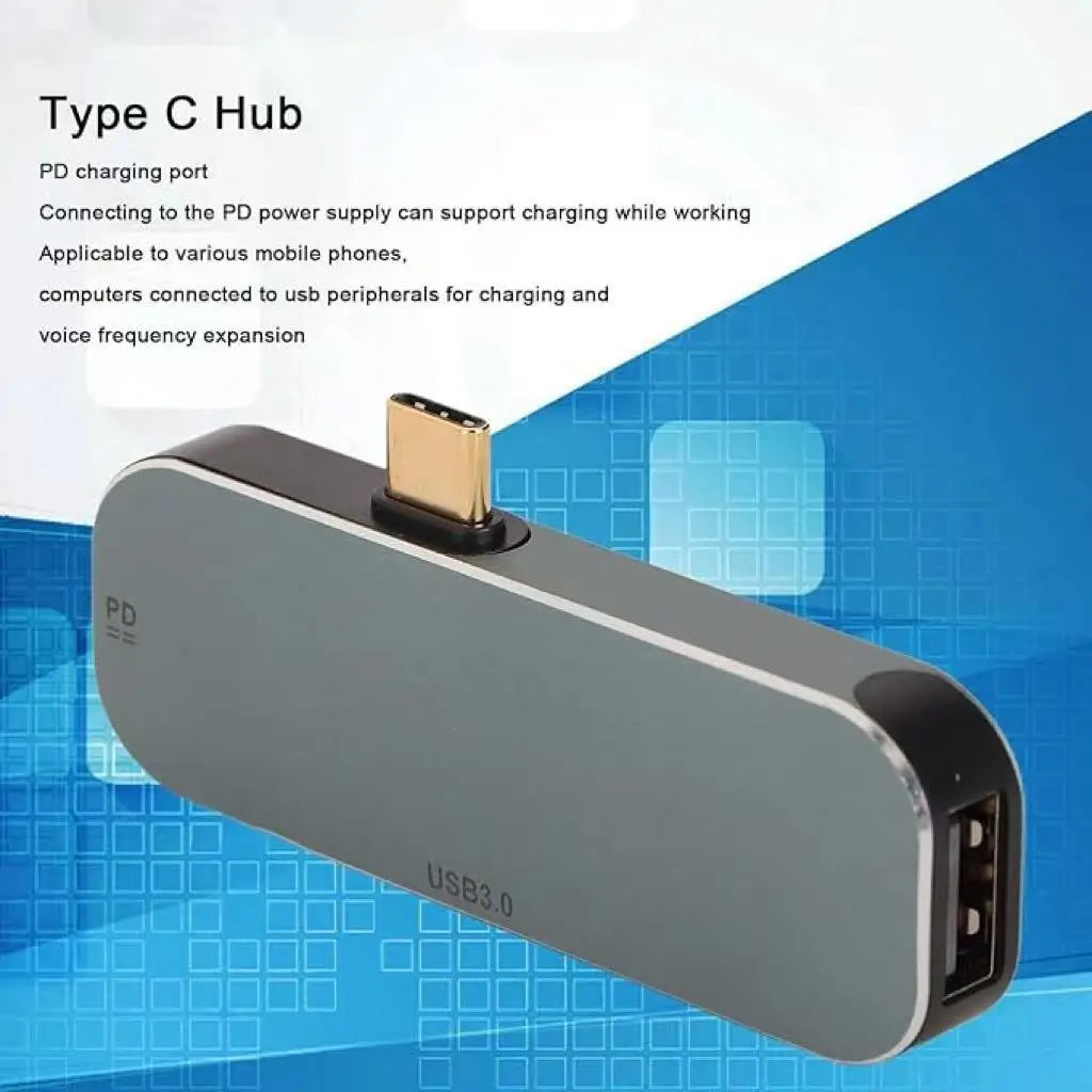 USB-C Powered Hub — High-Speed Data Transfer & PD Charging Support