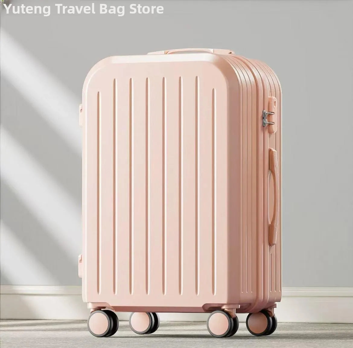 Durable ABS+PC Travel Suitcase — Silent Wheels & Password Lock